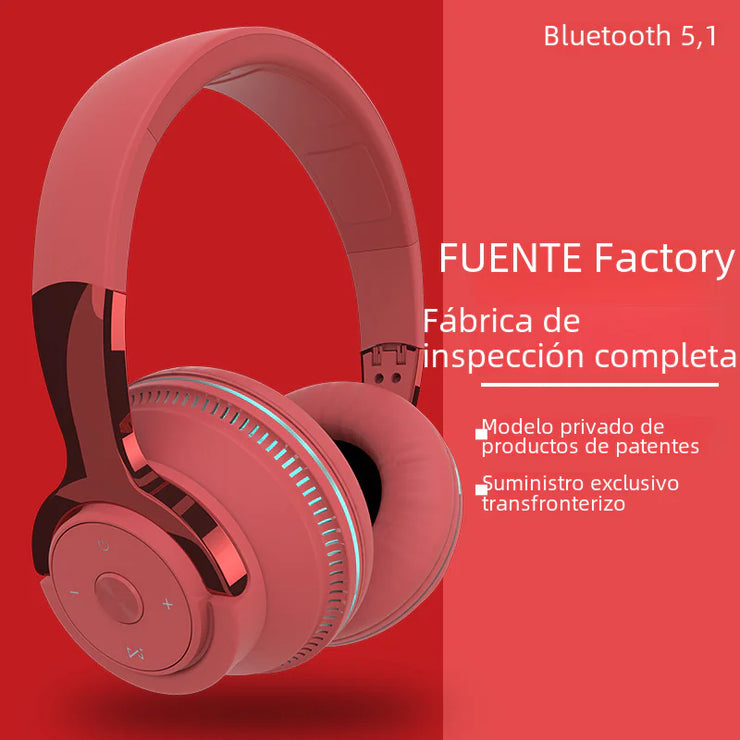 New H2 Bluetooth Over-Ear Headphones with Bass Lights