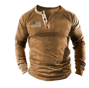 3D Printed Large Henley Suit Long Sleeve Top