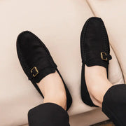 Men's Suede Slip-On Loafers - Casual Driving Shoes