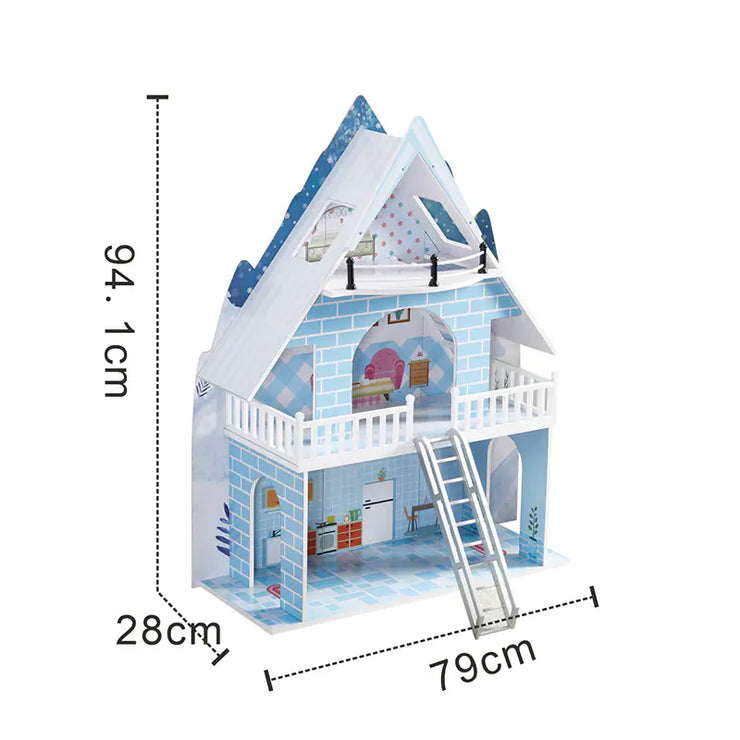 Kids Wooden Luxury Dollhouse Toy for Role Play