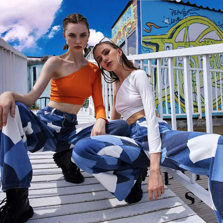 Trendy Loose Fit Casual Ladies Street Jeans