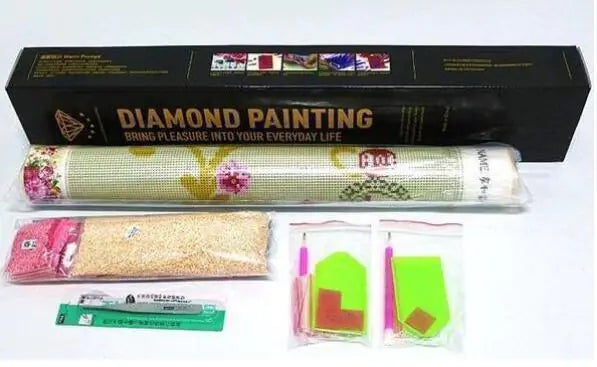 Castle Diamond Painting with Cross Stitch and Dot Art