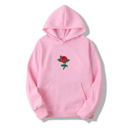 Rose Print Unisex Fashion Hooded Sweatshirt