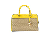 Michael Kors Travel Medium Daffodil Signature PVC Duffle Bag