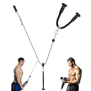 Hikeen Adjustable Length Fitness Tricep Pulley Cable System Pull Down