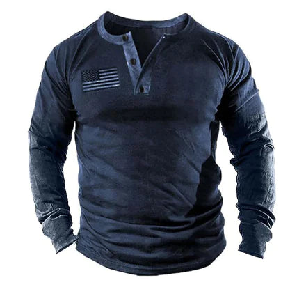3D Printed Large Henley Suit Long Sleeve Top