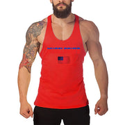 Men's Polyester Gym Vest - Breathable Print Design