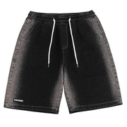 American Retro Tie Dye Denim Shorts for Casual Sports
