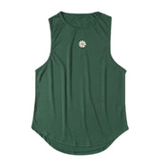 Men's Casual Polyester Fiber Gym Vest - Breathable Design