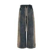 Men's Retro Washed Gradient Jeans