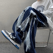Men's High Street Tie-Dye Baggy Straight Denim Pants