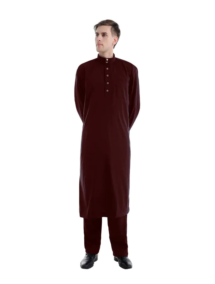 Solid Color Two-Piece Men&