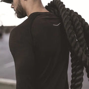 Men's Athletic Cotton Long Sleeve T-Shirt for Gym