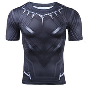 Black Panther Captain America Compression Sports Shirt