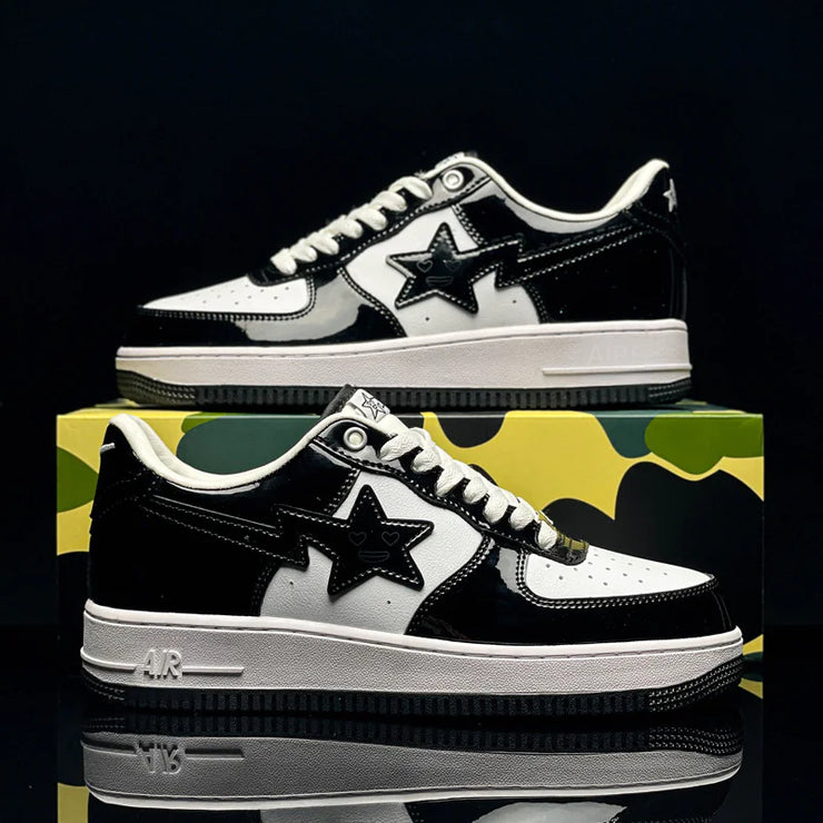 Air Force One Pure White Sneakers in Bone and Ice Blue