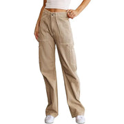 Fashionable Distressed Wide Leg Jeans with Ink Print