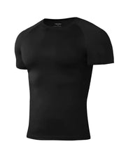 Niksa Mens Compression Shirts 1 Pack Compression Shirts for Men Short Sleeve Athletic Quick-Drying Workout T Shirts Base Layer Undershirt Black