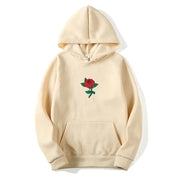 Rose Print Unisex Fashion Hooded Sweatshirt