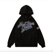 Vintage Embroidered Letter Hoodie