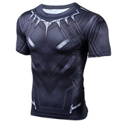 Black Panther Captain America Compression Sports Shirt