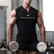 Men's V Neck Compression Sleeveless Workout Vest
