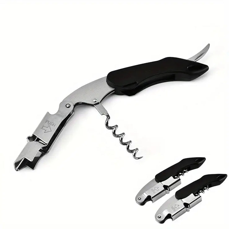Portable Multi-Functional Corkscrew Bottle Opener