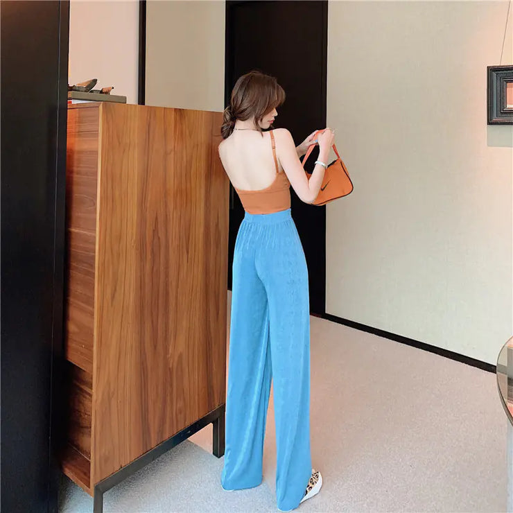 High-Waisted Casual Wide-Leg Pants for Women