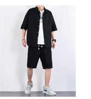 Short Sleeve Two-Piece Sports Shorts Suit