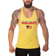 Men's Polyester Gym Vest - Breathable Print Design