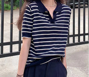 Vintage Stripe Y2K Harajuku Women's Summer T-Shirt