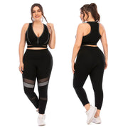 Plus Size Women's Sportswear Seamless Yoga Set