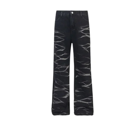 High Street InsRO Style Embroidered Straight Jeans