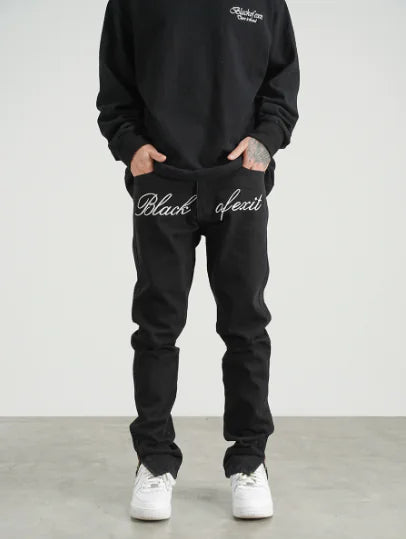 Vintage Embroidered Baggy Jeans with Washed Finish