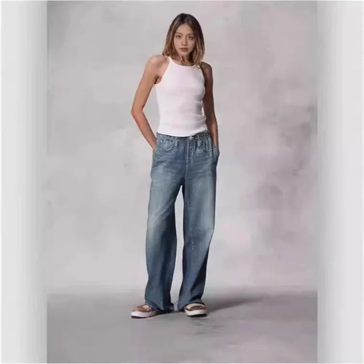 Retro Mid-waist Women&