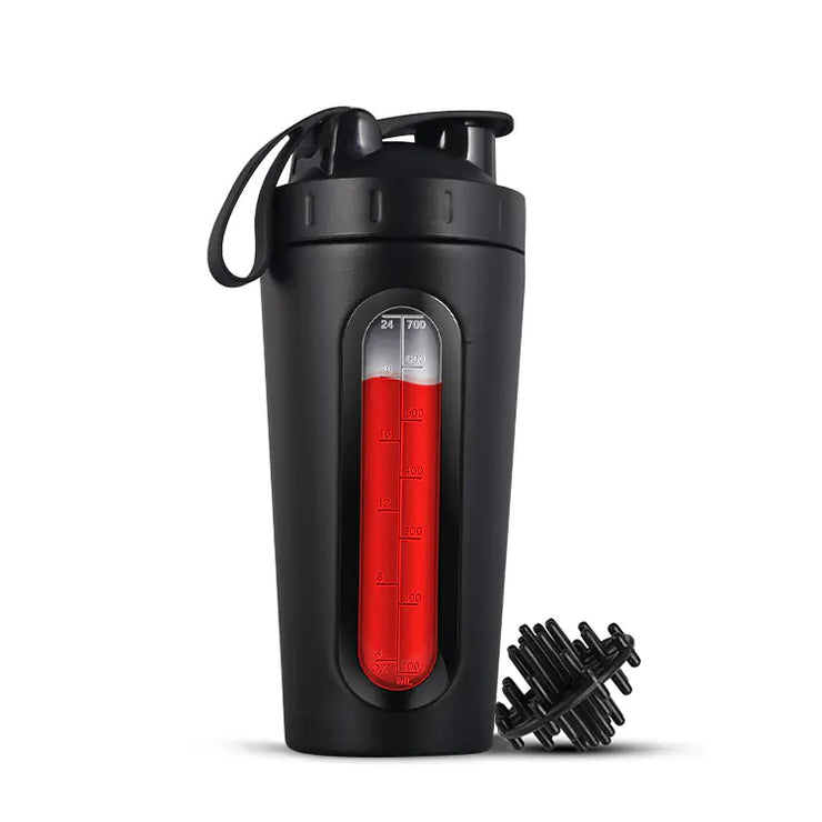 Stainless Steel Transparent Shaker Bottle for Fitness
