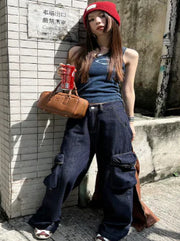 Women's Retro Street Loose Slimming Work Jeans