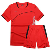 Men's Sports Set - Short Sleeve Quick-Dry Gym Wear