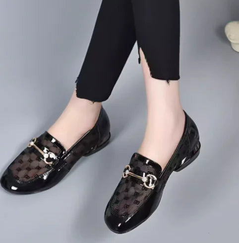 Authentic Leather Mesh Loafers (One Pair)