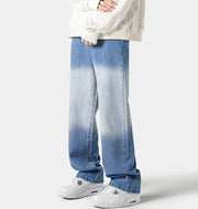 Distressed Washed Gradient Ripped Denim Jeans