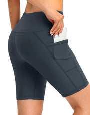 Blouty Womens 5/7/9 Swim Shorts UPF 50+ High Waisted Board Shorts with Pockets Liner Quick Dry Swimsuit Bottoms (Dark Grey 4X-Large)