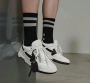 OFF-WHITE Leather Arrow Low-Top Sneakers for All