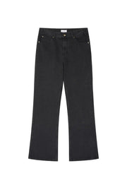 Washed Retro Distressed Black Bootcut Jeans