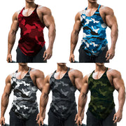 Men's U-neck Sleeveless Camouflage Fitness Vest