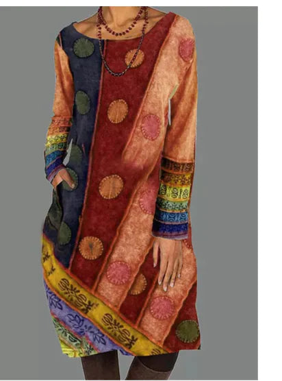 WY1662 Printed Dress - Popular Cross-Border Style