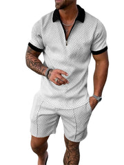 MQUN Summer men short sets outfits 2 Piece Short Sleeve