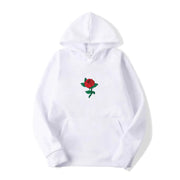 Rose Print Unisex Fashion Hooded Sweatshirt