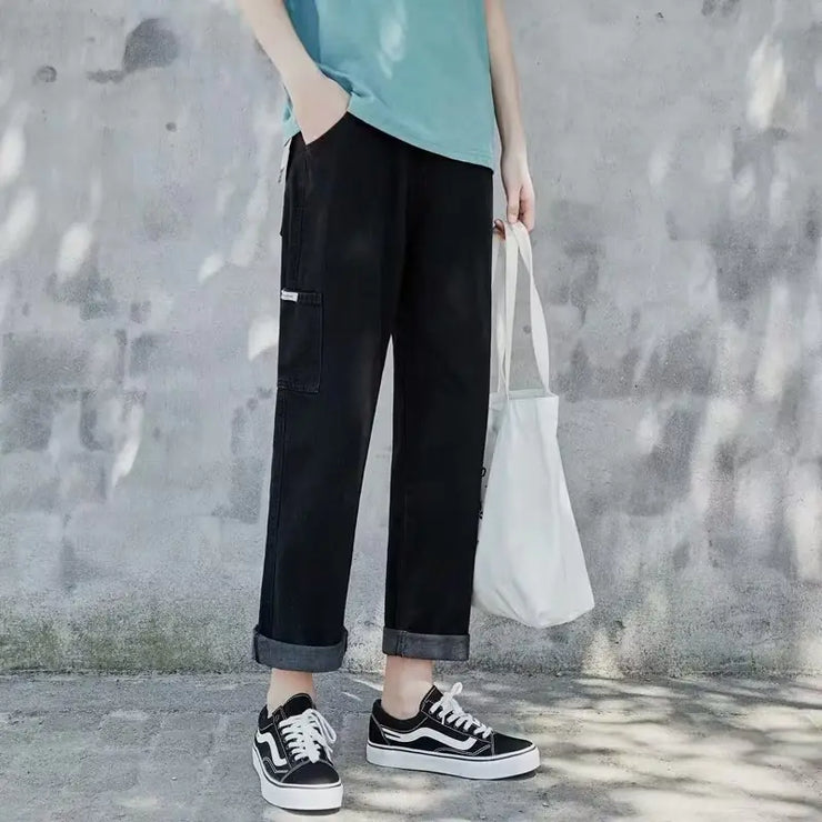 Loose Fit Unisex Hip Hop Pants - Trendy Wide Leg Jeans