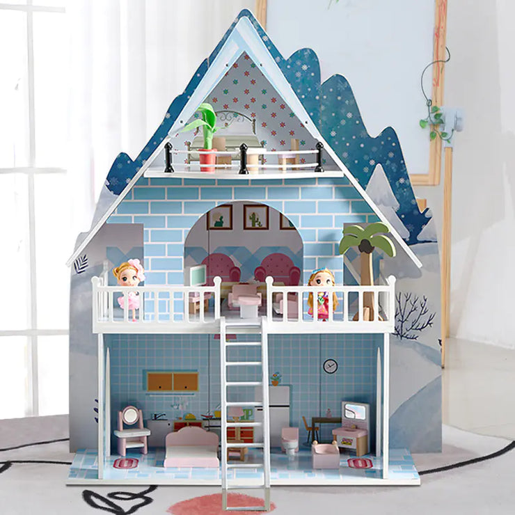 Kids Wooden Luxury Dollhouse Toy for Role Play