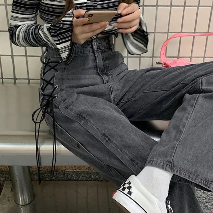 Trendy Wide Leg Casual Jeans for Women