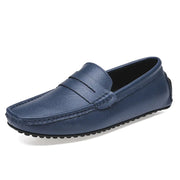 Men's Genuine Leather Loafers - Casual Driving Shoes